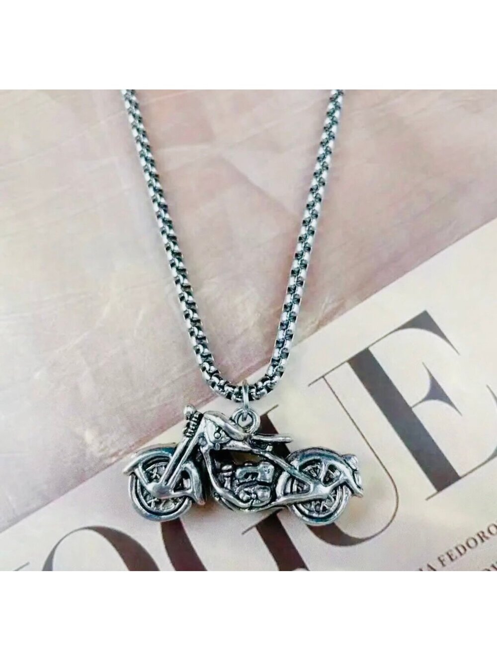 New - Stainless Steel - Three-dimensional Motorcycle Necklace
